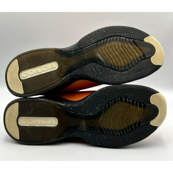 Coach Outlet Men's Orange Signature Canvas Leather Citysole Runner Size 12D 3124 - Picture 6 of 16